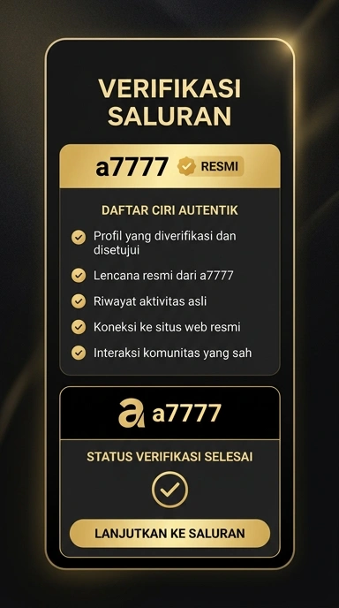 Tampilan kanal resmi a7777