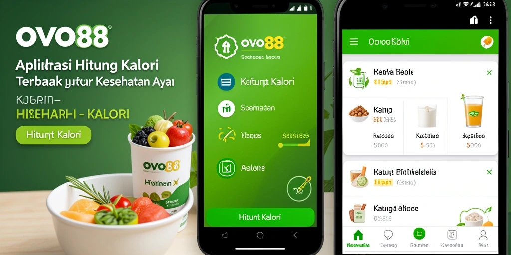 Tampilan antarmuka OVO88 dengan fitur hitung kalori yang interaktif.